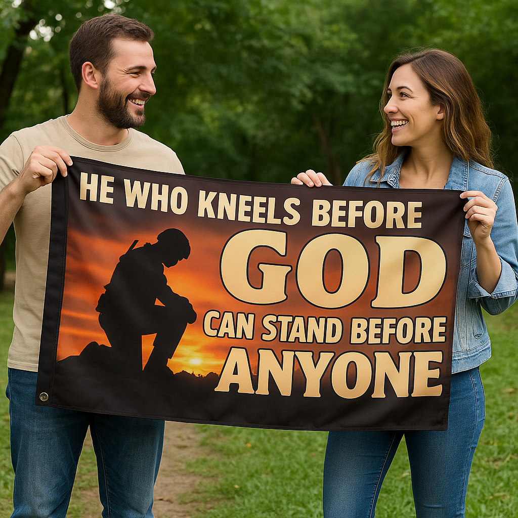 He Who Kneels Before God Flag