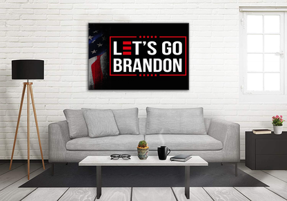 Let's Go Brandon USA Deluxe Landscape Canvas 1.5in Frame