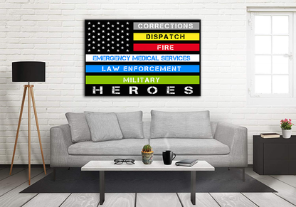 Heroes First Responder Deluxe Landscape Canvas 1.5in Frame