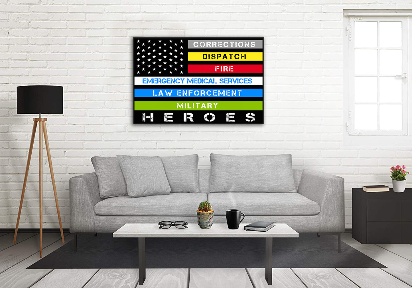 Heroes First Responder Deluxe Landscape Canvas 1.5in Frame