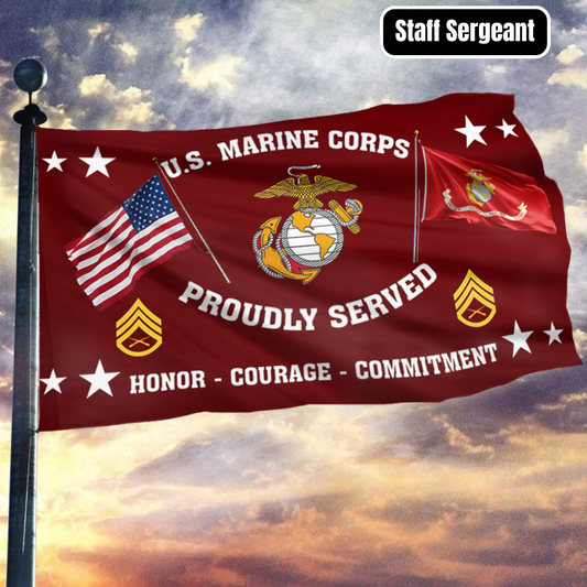 United States Marine Corps - Staff Sergeant Flag