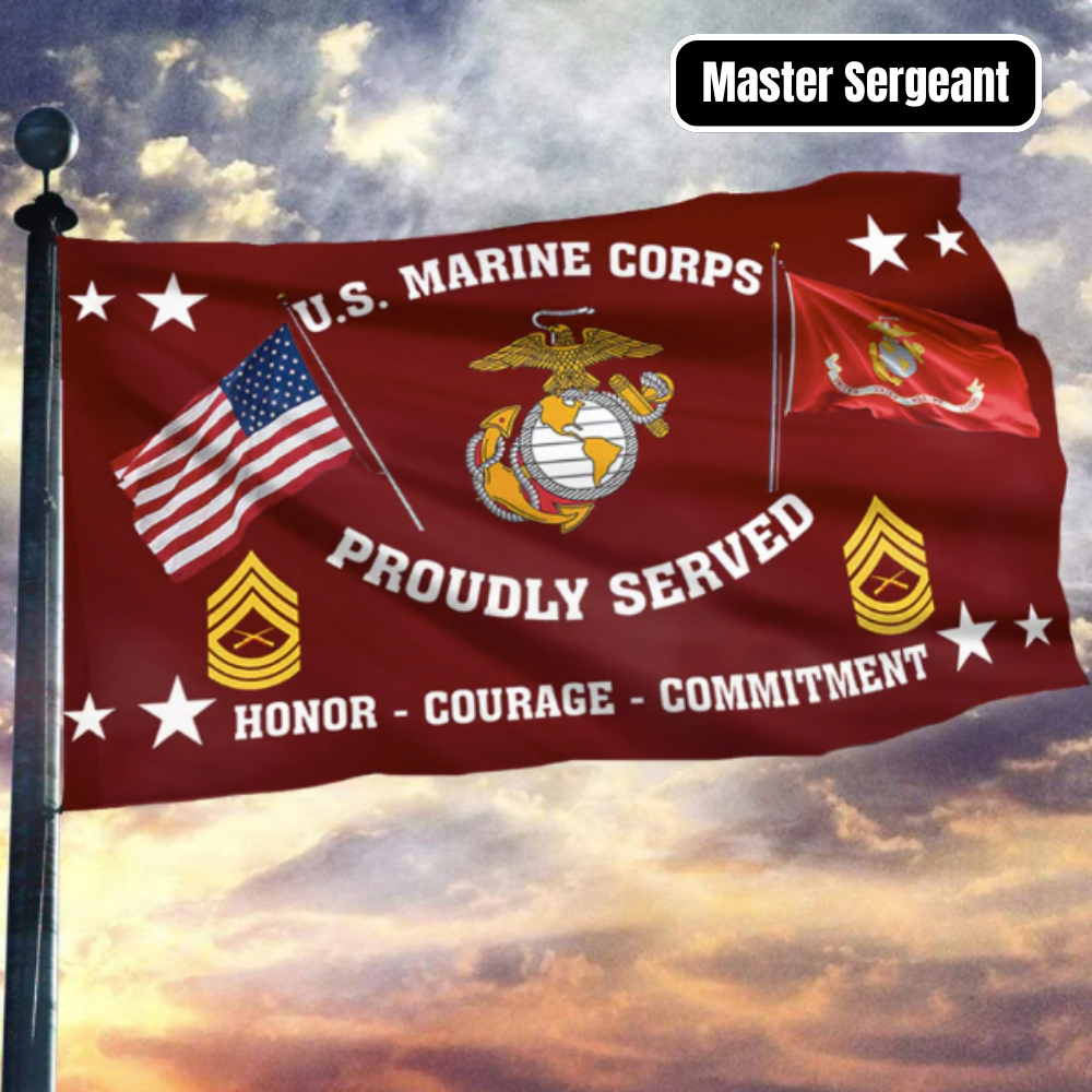 United States Marine Corps - Master Sergeant Flag