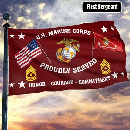 United States Marine Corps - First Sergeant Flag