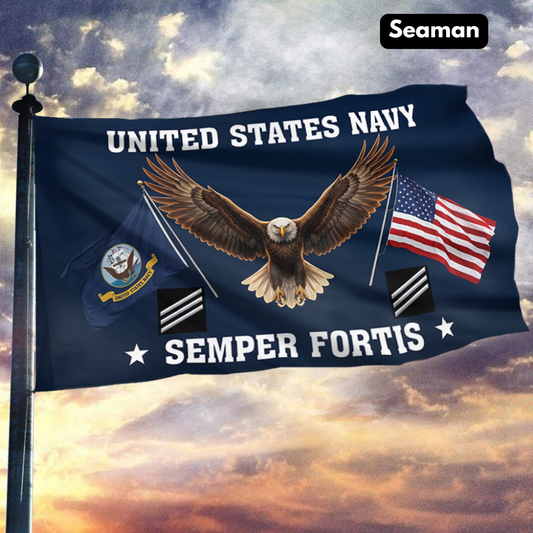 US Navy Eagle Semper Fortis - Seaman Flag