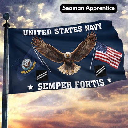 US Navy Eagle Semper Fortis - Seaman Apprentice Flag