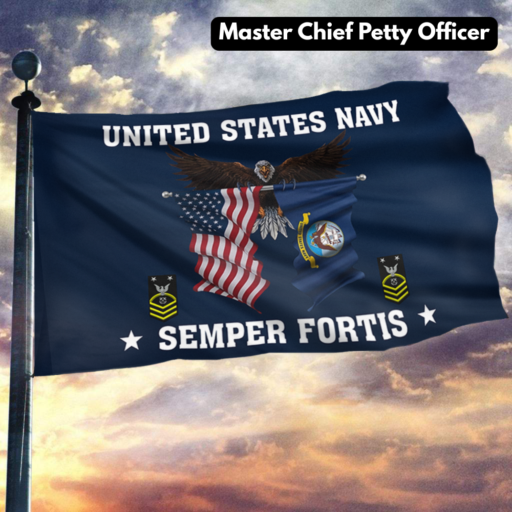 United States Navy Eagle Semper Fortis - Master Chief Petty Officer Flag