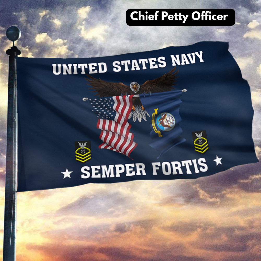 United States Navy Eagle Semper Fortis - Chief Petty Officer Flag