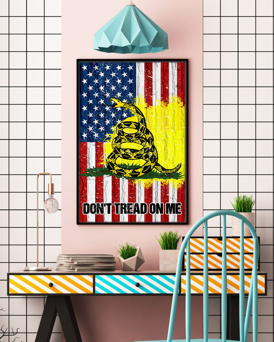Don't Tread On Me USA Deluxe Portrait Canvas 1.5in Frame