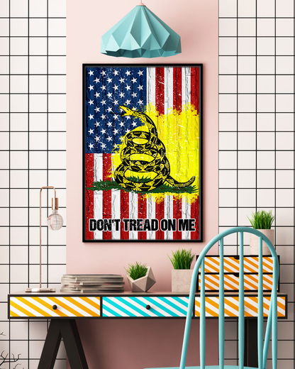Don't Tread On Me USA Deluxe Portrait Canvas 1.5in Frame