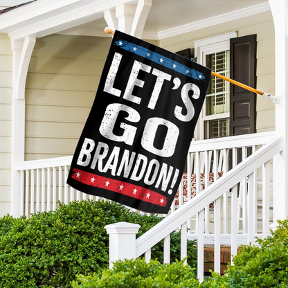 Stars and Stripes - Let's Go Brandon House Flag
