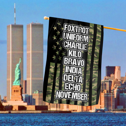 Foxtrot Uniform Charlie Kilo Phonetics House Flag