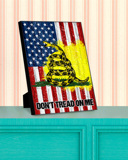 Don't Tread On Me USA Deluxe Portrait Canvas 1.5in Frame