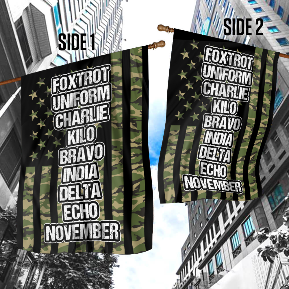 Foxtrot Uniform Charlie Kilo Phonetics House Flag
