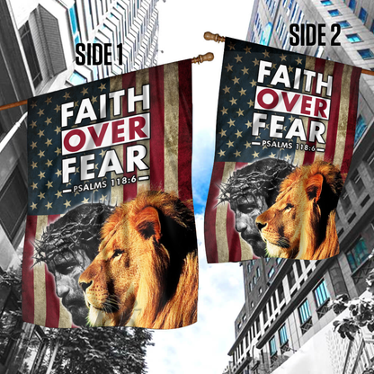 Faith Over Fear House Flag