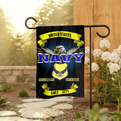 Navy Garden Flag