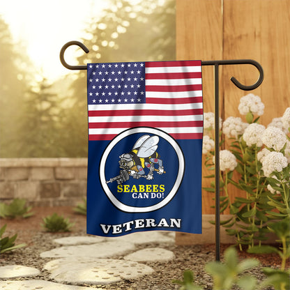 Seabees Veteran Garden Flag