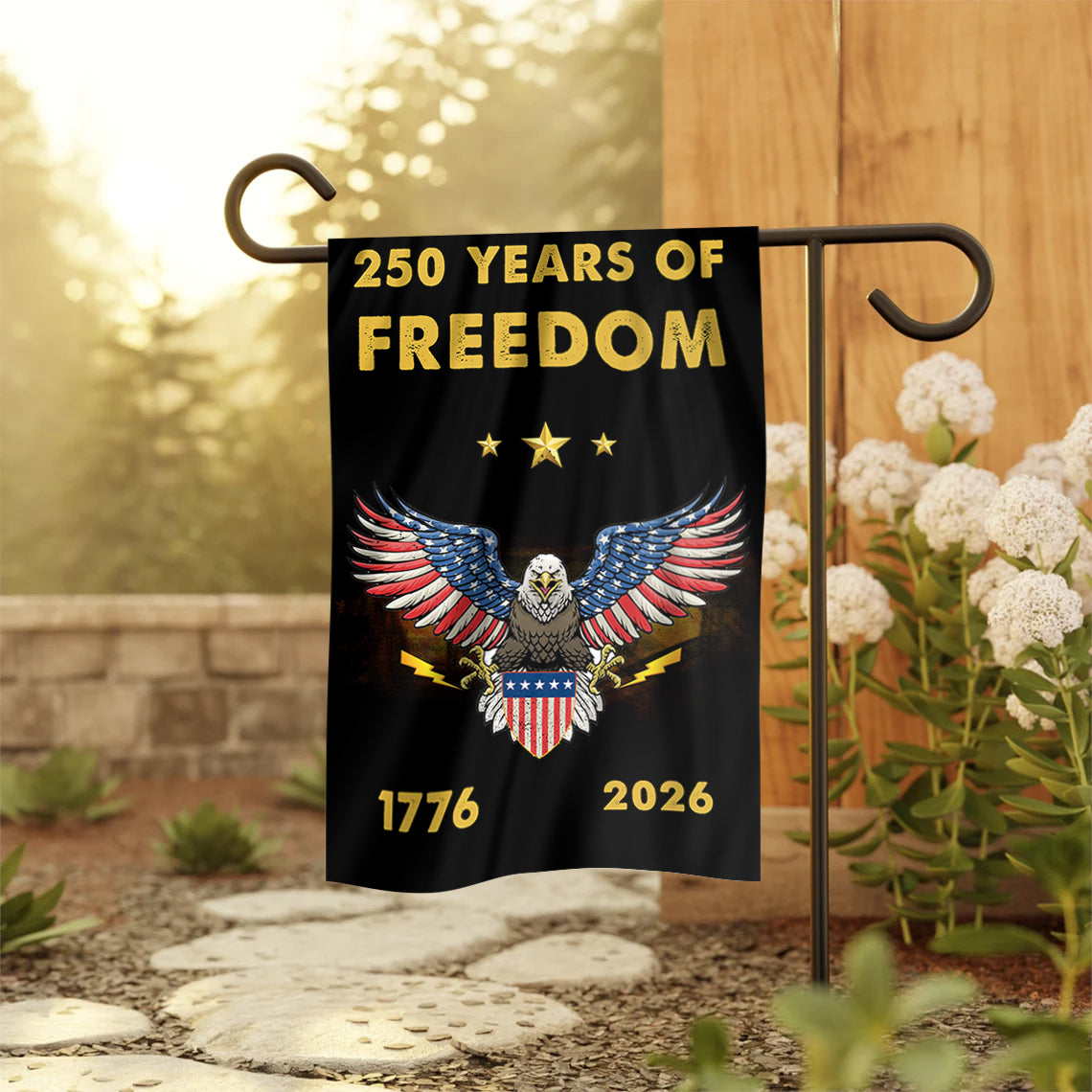 250 Years of Freedom Eagle Garden Flag