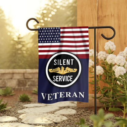 Silent Service Gold Garden Flag