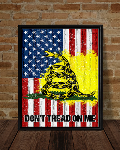 Don't Tread On Me USA Deluxe Portrait Canvas 1.5in Frame