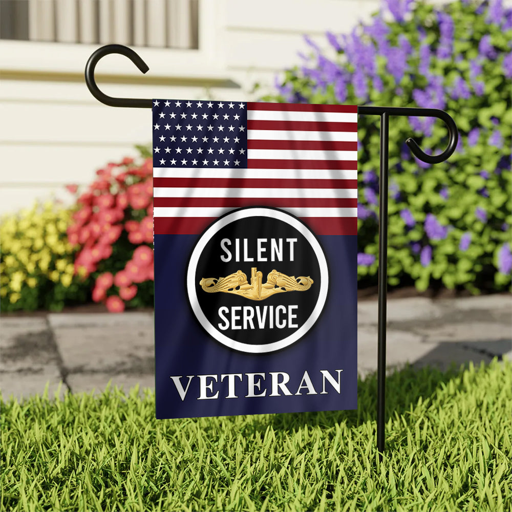 Silent Service Gold Garden Flag