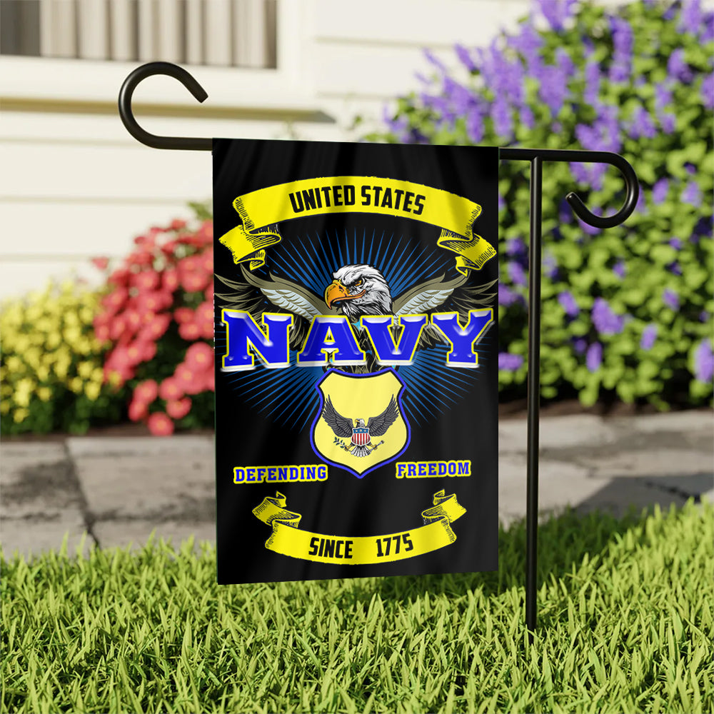 Navy Garden Flag
