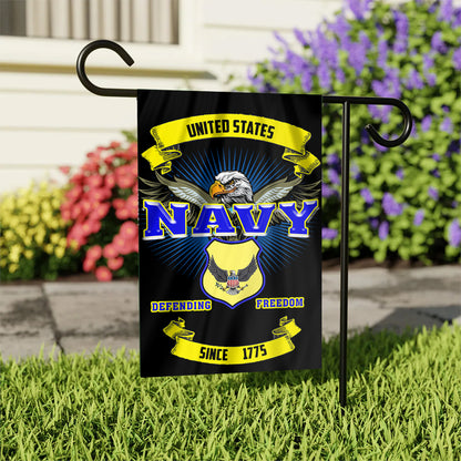 Navy Garden Flag