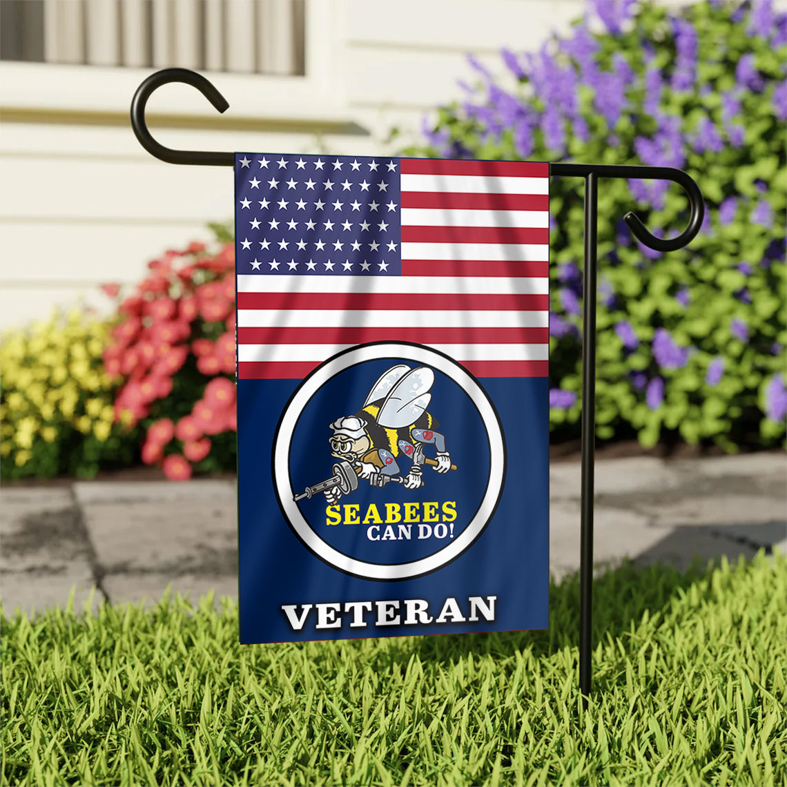 Seabees Veteran Garden Flag