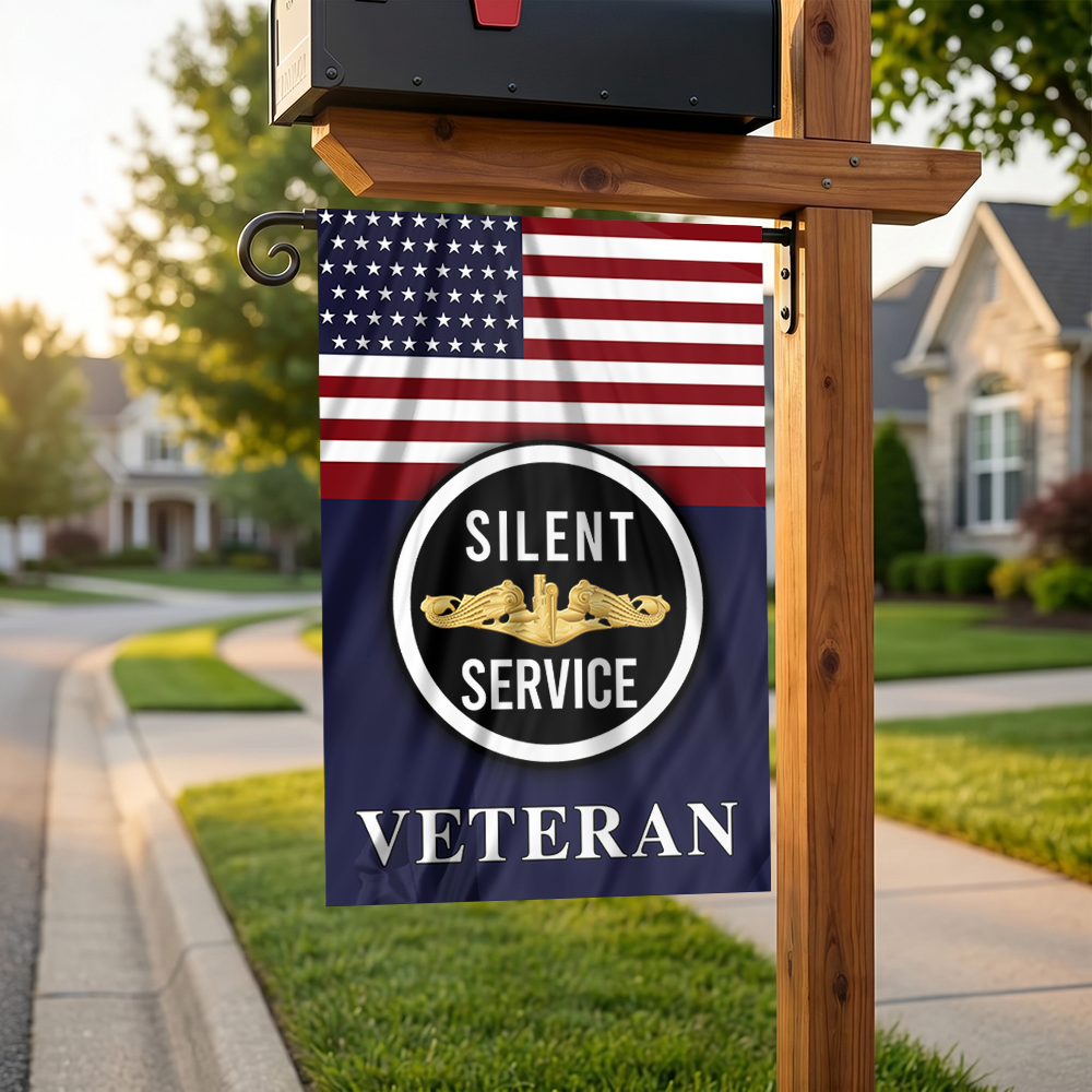 Silent Service Gold Garden Flag