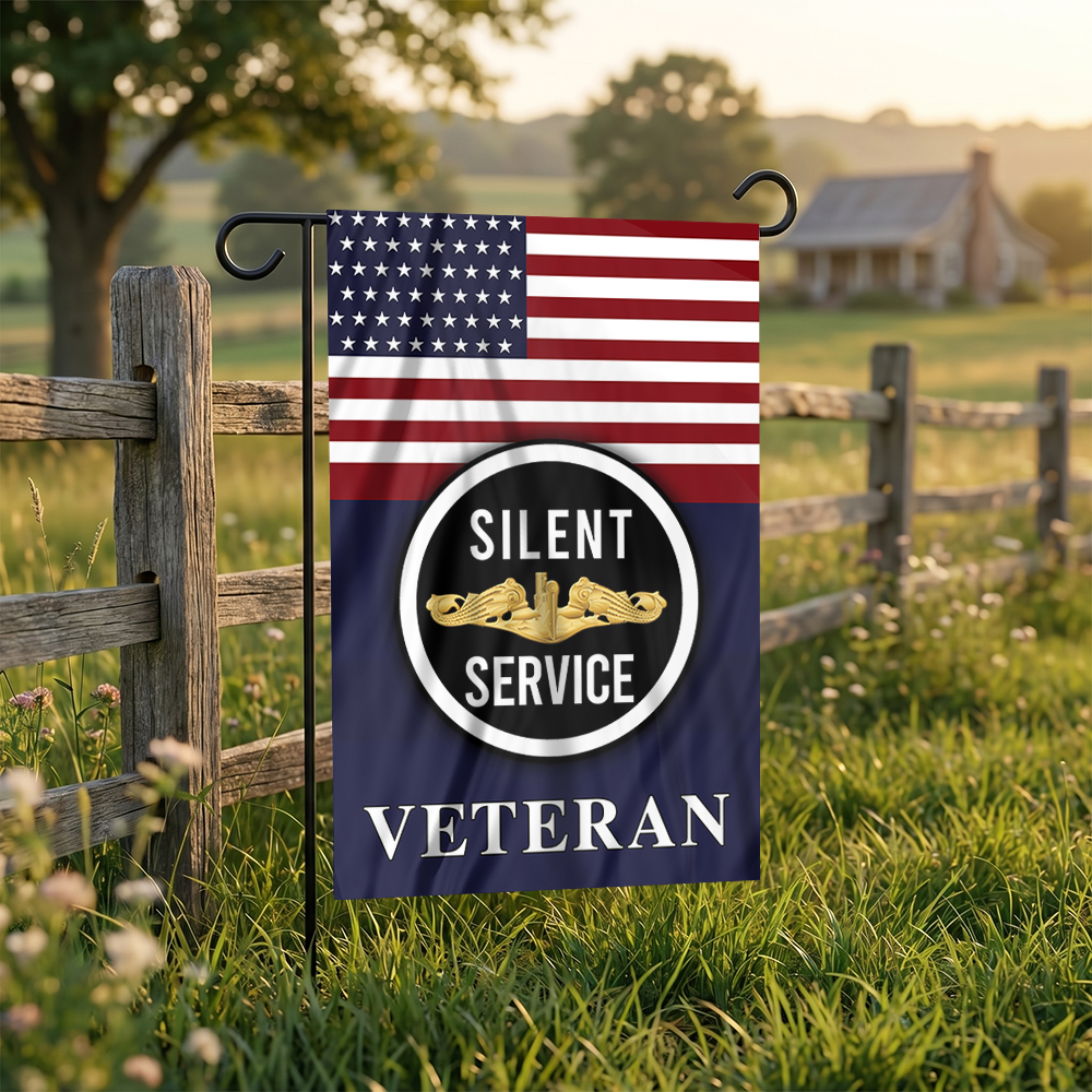 Silent Service Gold Garden Flag