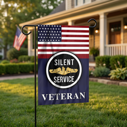 Silent Service Gold Garden Flag