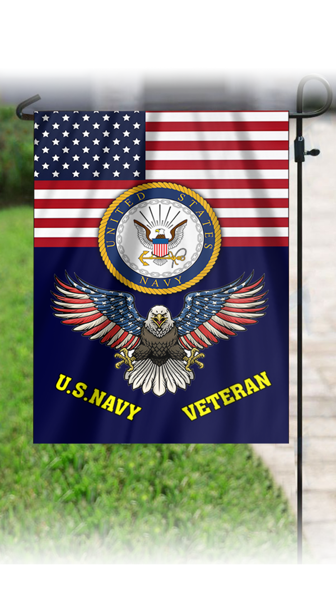U.S. Navy Veteran Garden Flag