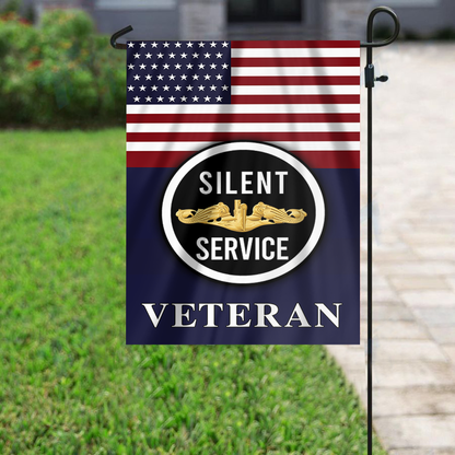 Silent Service Gold Garden Flag