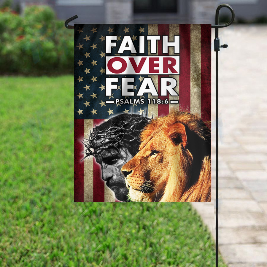 Faith Over Fear House Flag