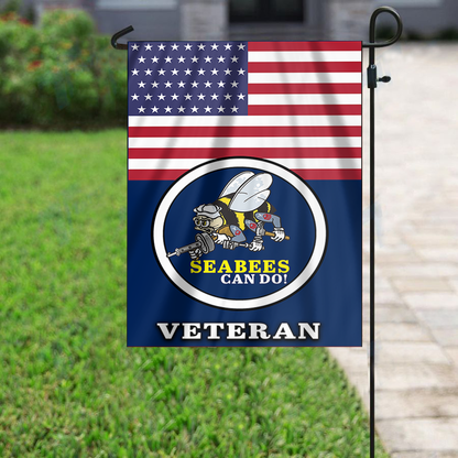 Seabees Veteran Garden Flag
