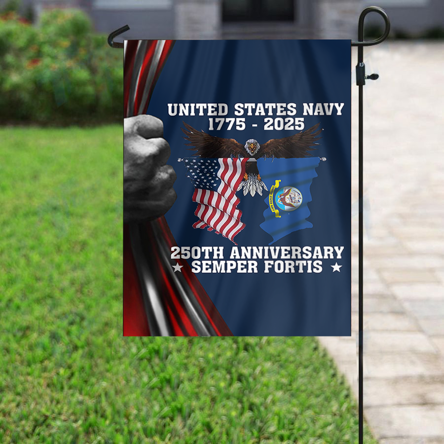 1775 - 2025 Navy Anniversary Garden Flag