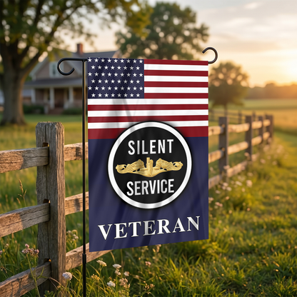 Silent Service Gold Garden Flag