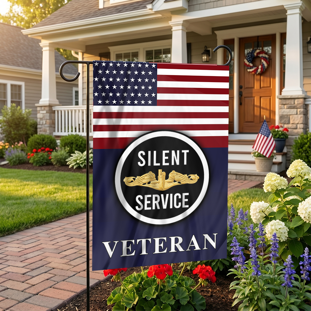 Silent Service Gold Garden Flag