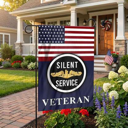 Silent Service Gold Garden Flag