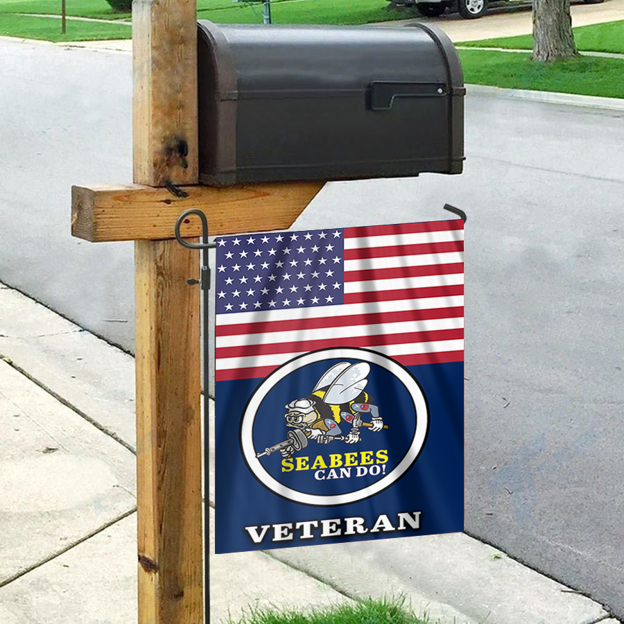 Seabees Veteran Garden Flag