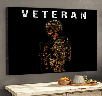 USA Veteran Deluxe Landscape Canvas 1.5in Frame