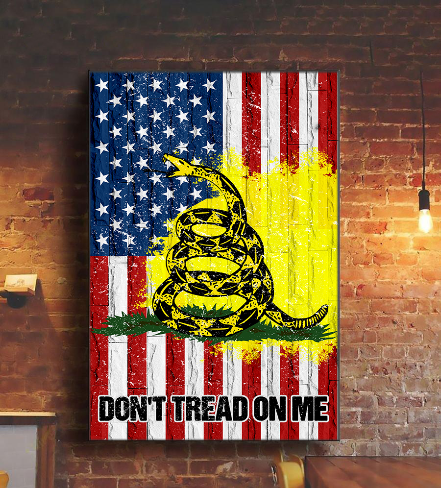 Don't Tread On Me USA Deluxe Portrait Canvas 1.5in Frame
