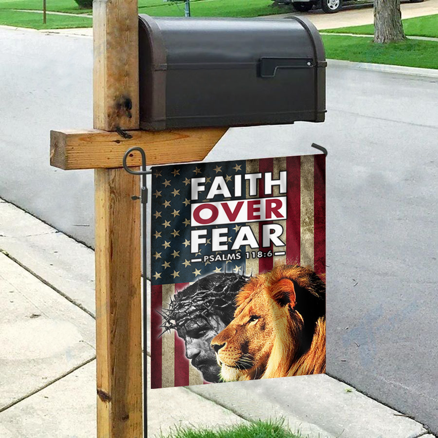 Faith Over Fear House Flag