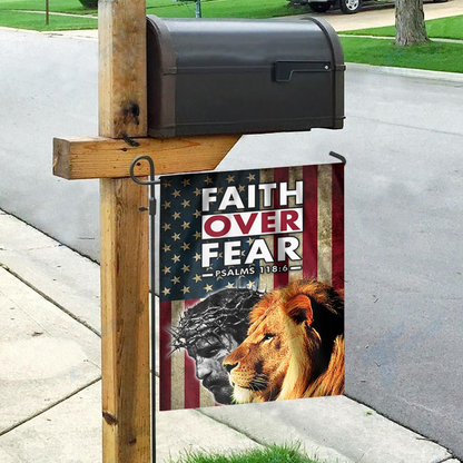 Faith Over Fear House Flag