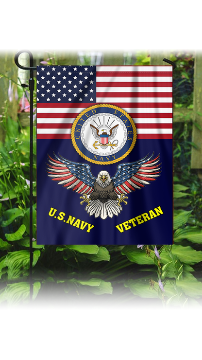 U.S. Navy Veteran Garden Flag