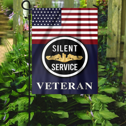 Silent Service Gold Garden Flag