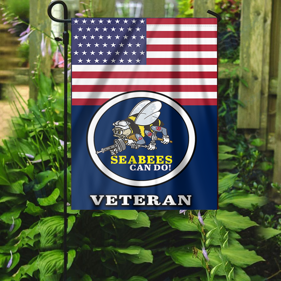 Seabees Veteran Garden Flag