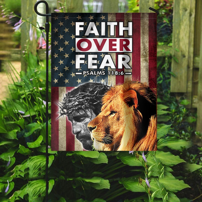Faith Over Fear House Flag