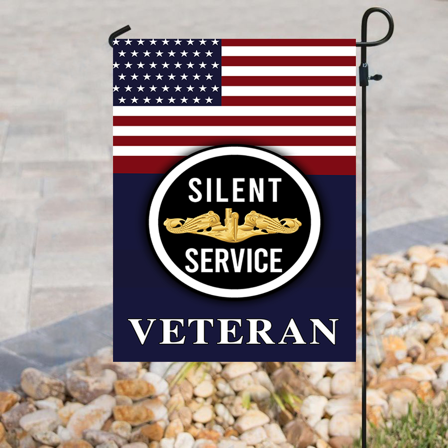 Silent Service Gold Garden Flag