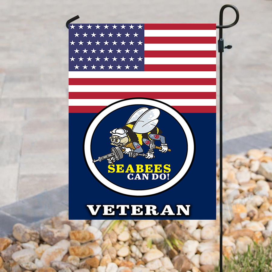 Seabees Veteran Garden Flag