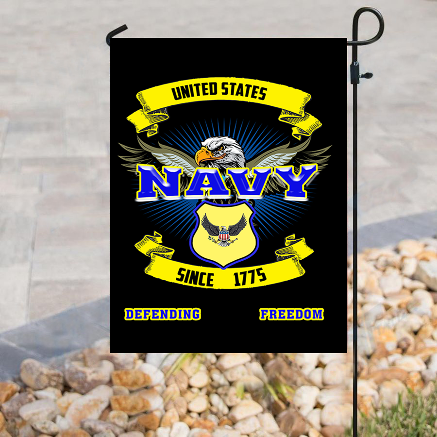 Navy Defending Freedom Garden Flag